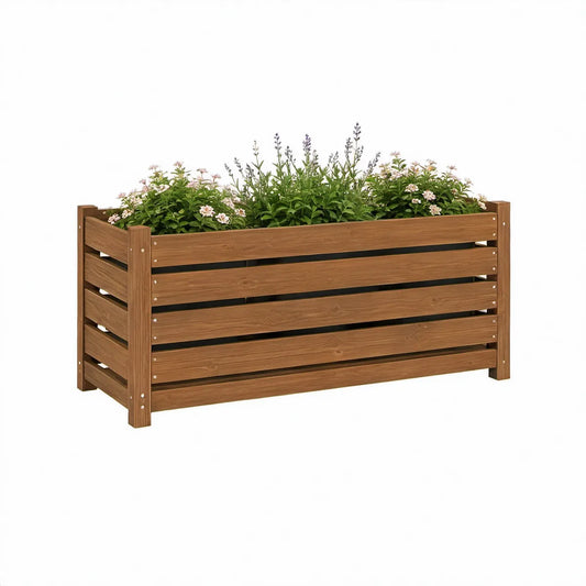 WPC-Hochbeet Braun, 120 x 60 x 60 cm